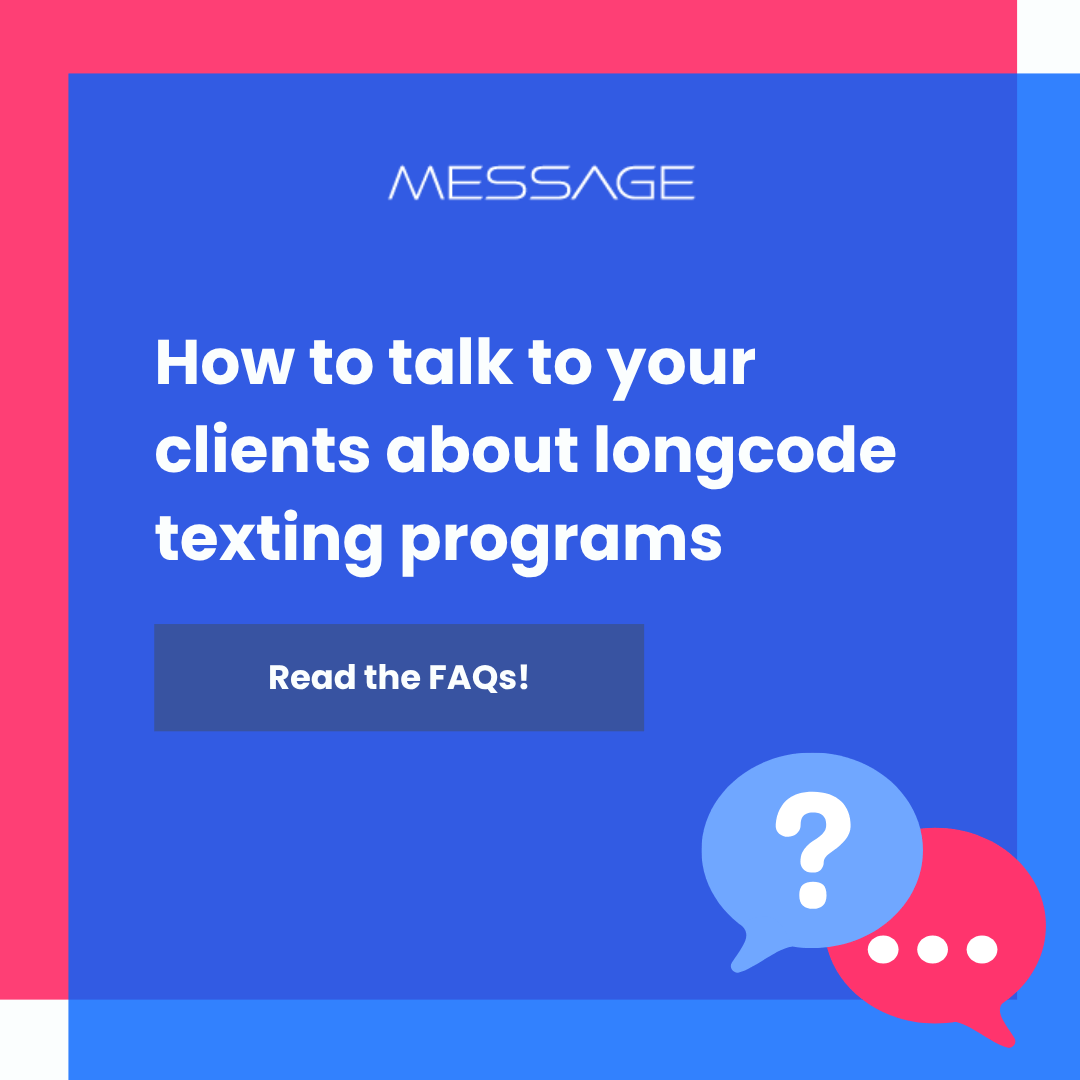 How nonprofit agencies should talk to their clients about longcode text